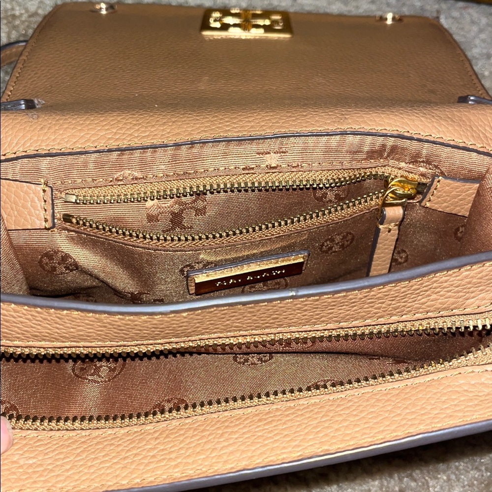 Tory Burch Britten Tan Leather Large Crossbody Bag - Picture 6 of 6